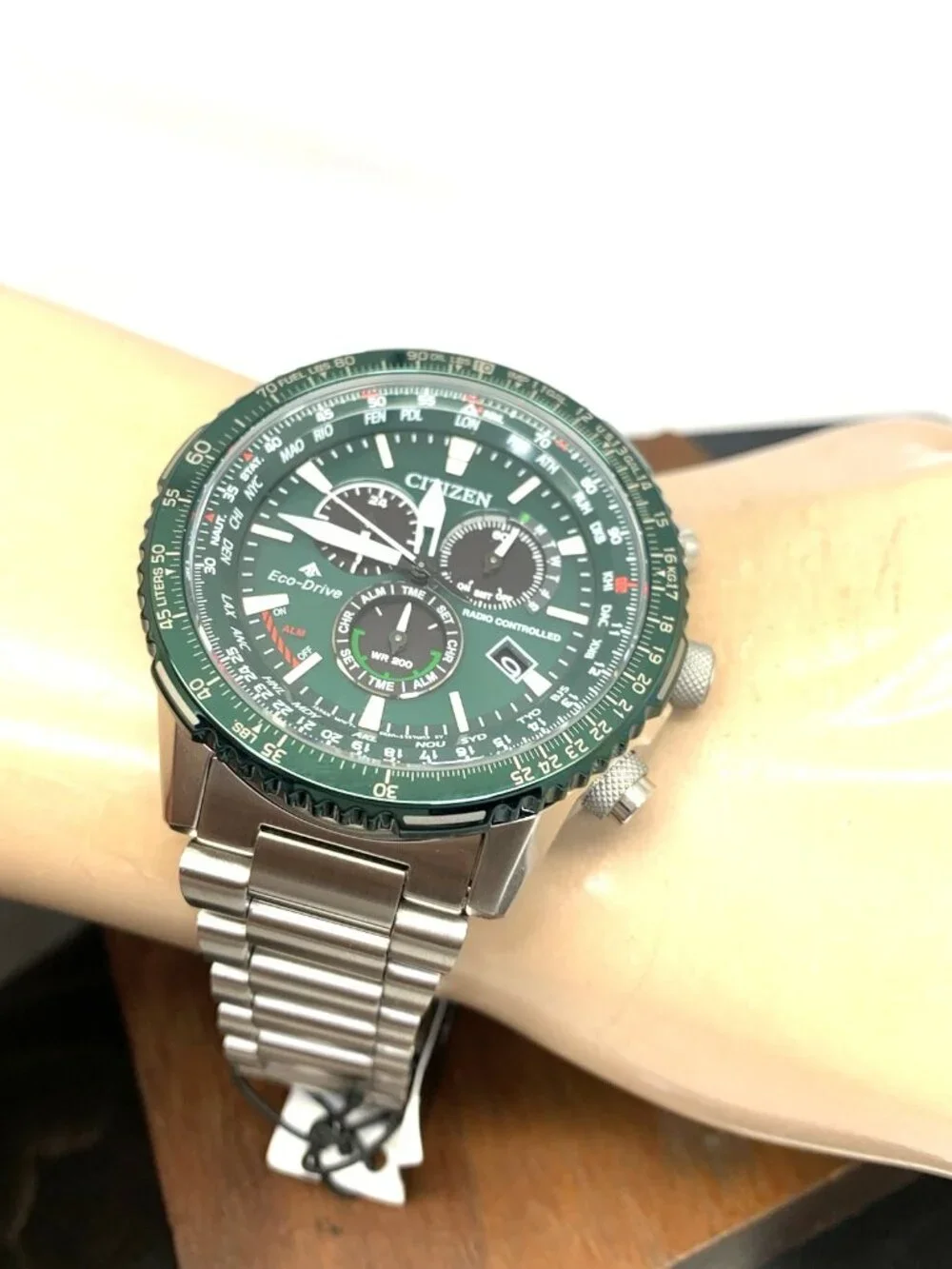 Citizen Men's Watch CB5004-59W Promaster Radio Controlled Eco-Drive Green Dial